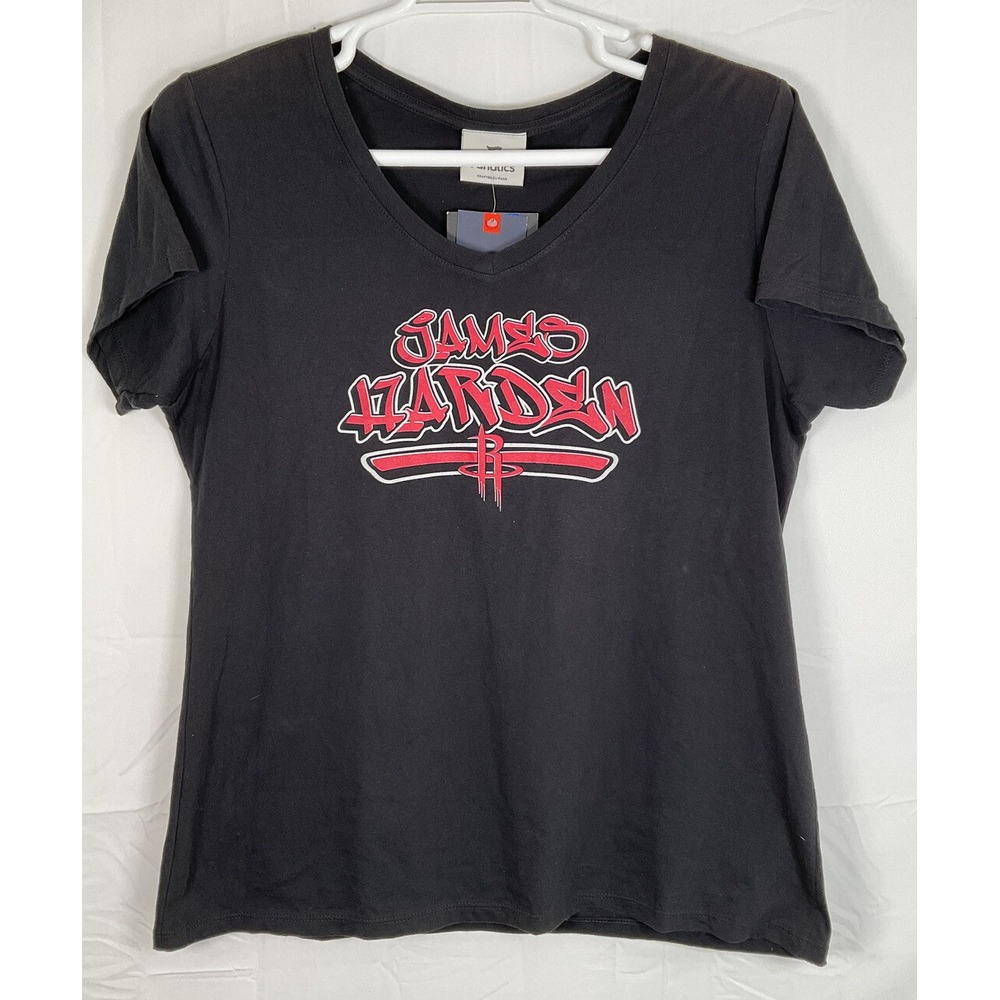NWT‎ Women's Fanatics Houston Rockets James Harden Black V-Neck T-Shirt - XL